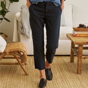 FRANK & EILEEN Washed Black Wicklow Italian Chino Ankle Pant - Size 12